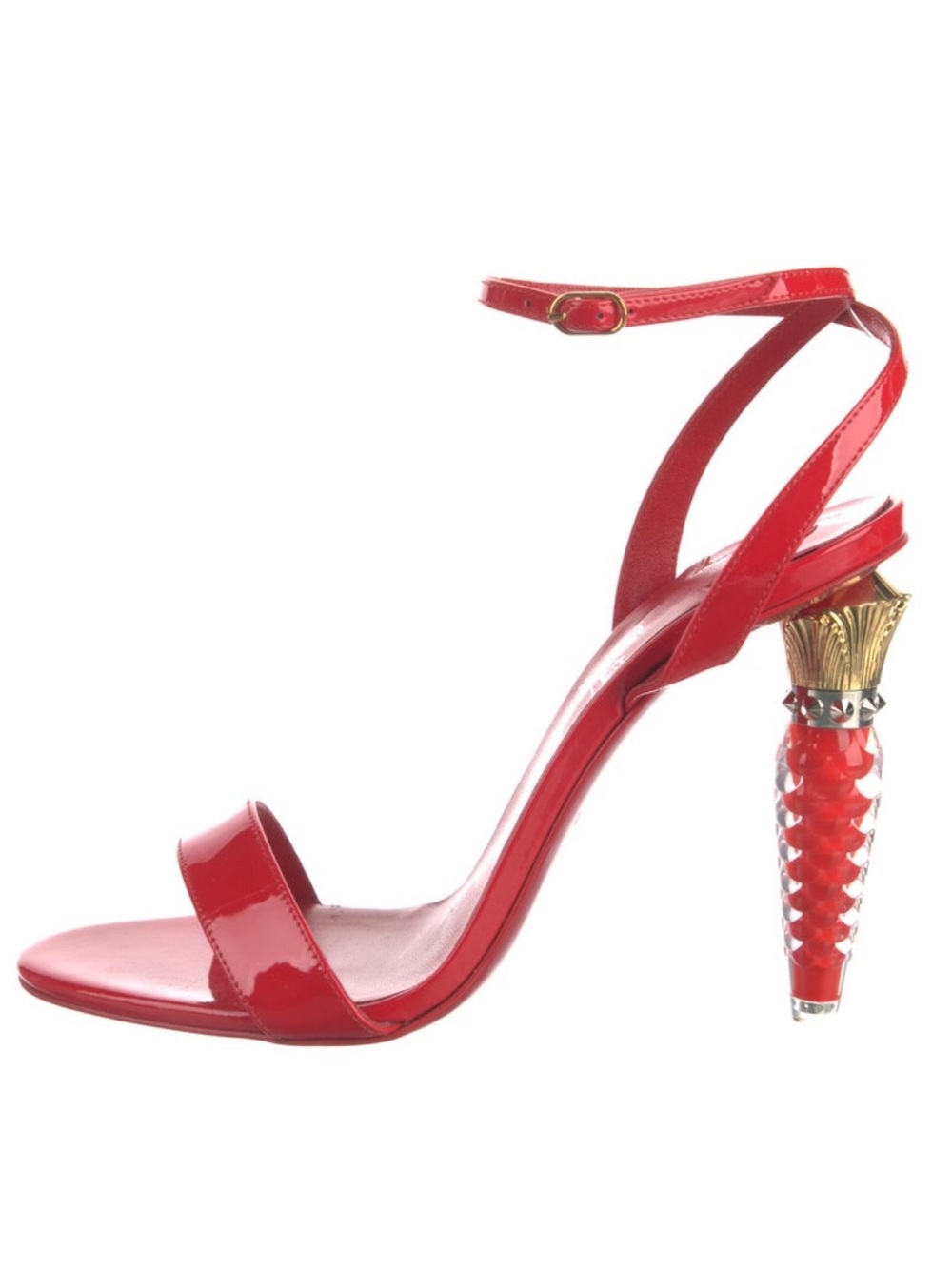 Christian Louboutin Red Ankle-Strap High Heel Sandal